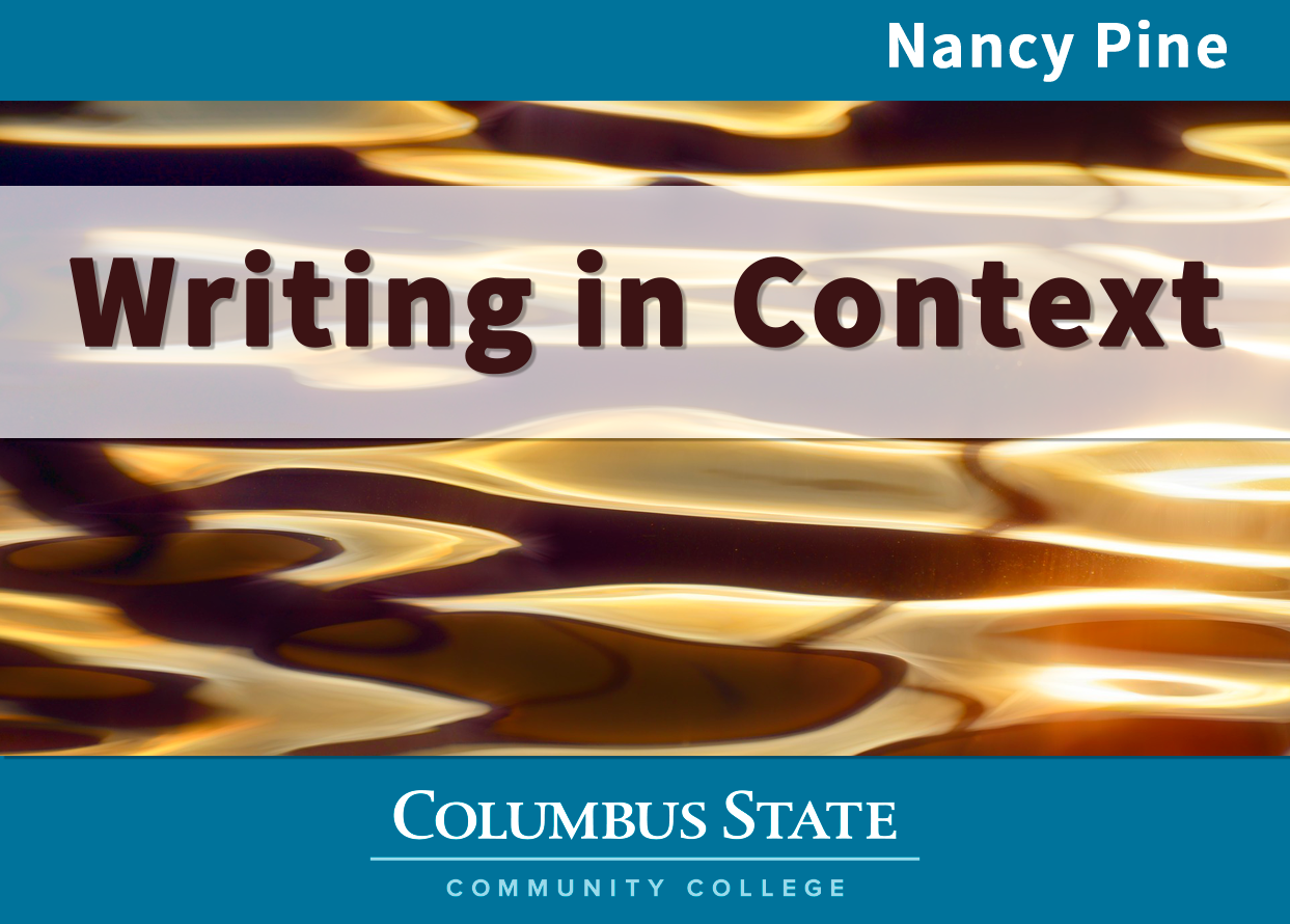 Book Cover - Writing in Context by Nancy Pine